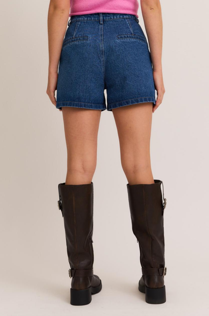 Violet Denim Shorts Product Image