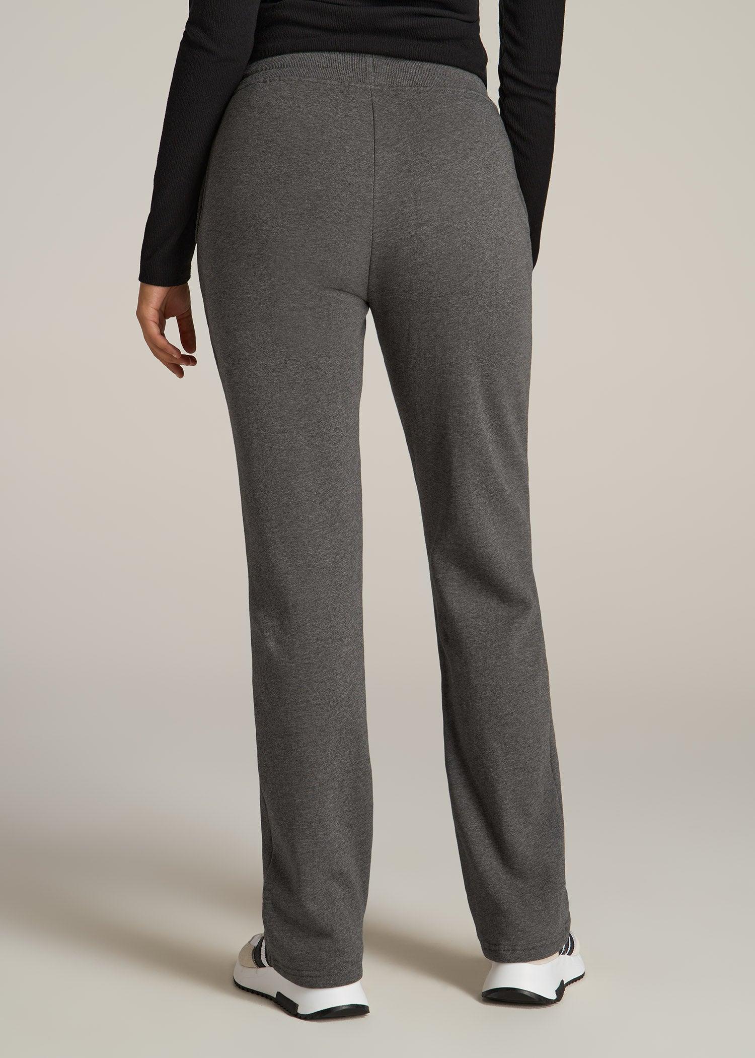 Wearever Fleece Open-Bottom Sweatpants for Tall Women in Grey Mix Female Product Image