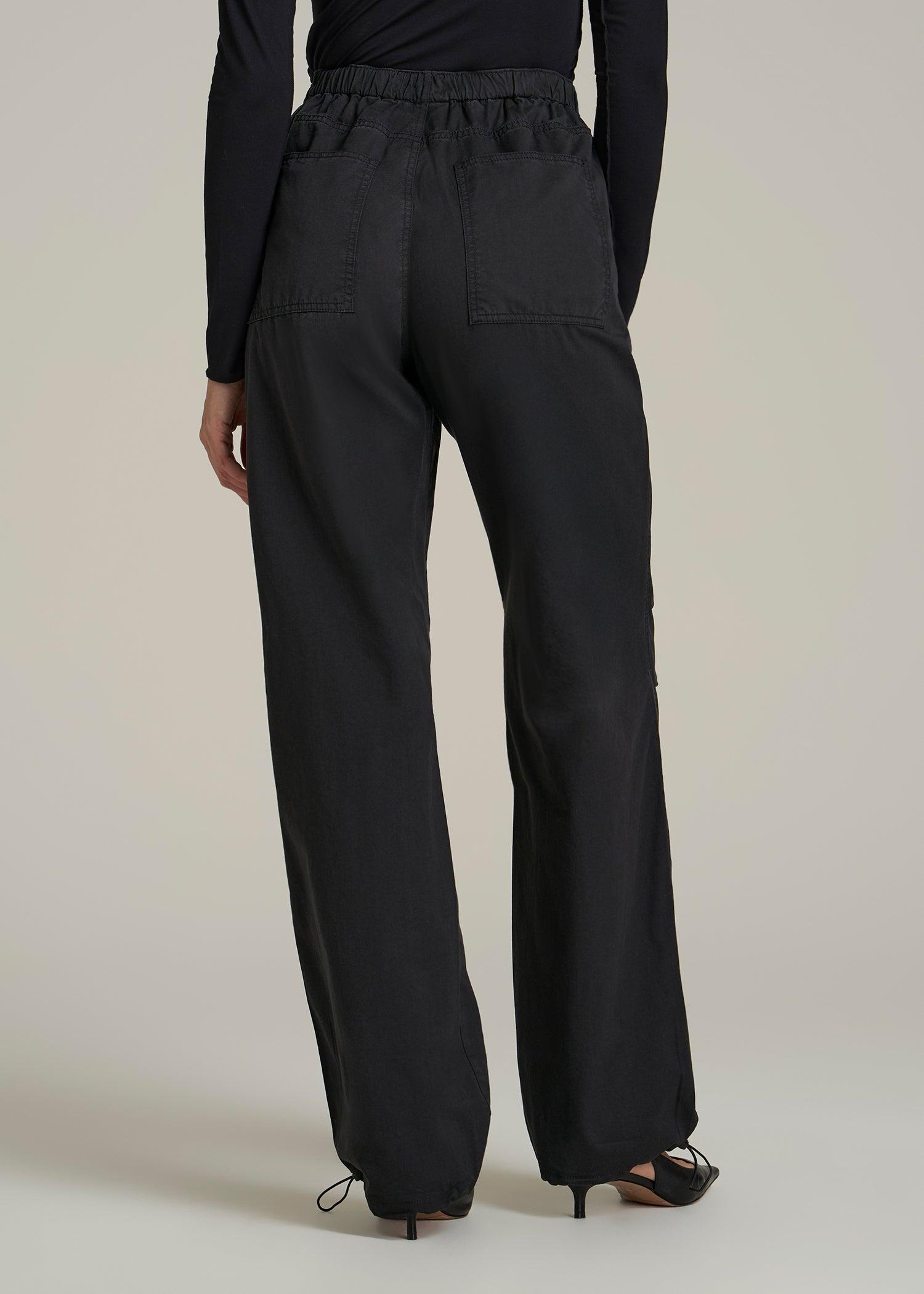 Garment Dyed Parachute Chino Pants for Tall Women in Vintage Black Female Product Image