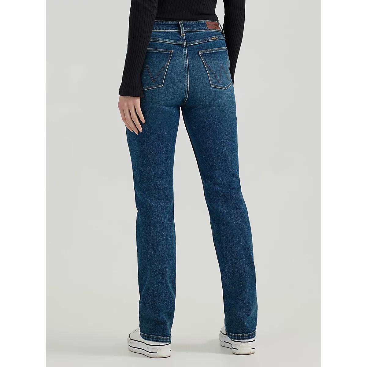 Women's Wrangler® High Rise True Straight Leg Jean in Alpine Product Image