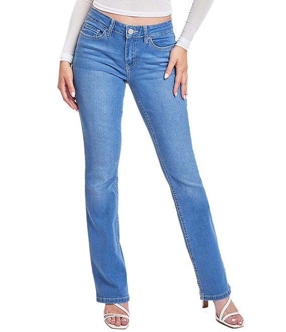 YMI Jeanswear Mid Rise Back Flap Pocket Bootcut Jeans Product Image