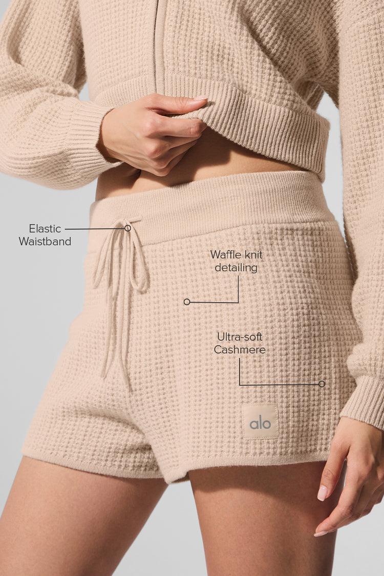 Cashmere High-Waist Plush Waffle Short - Macadamia Blush Product Image