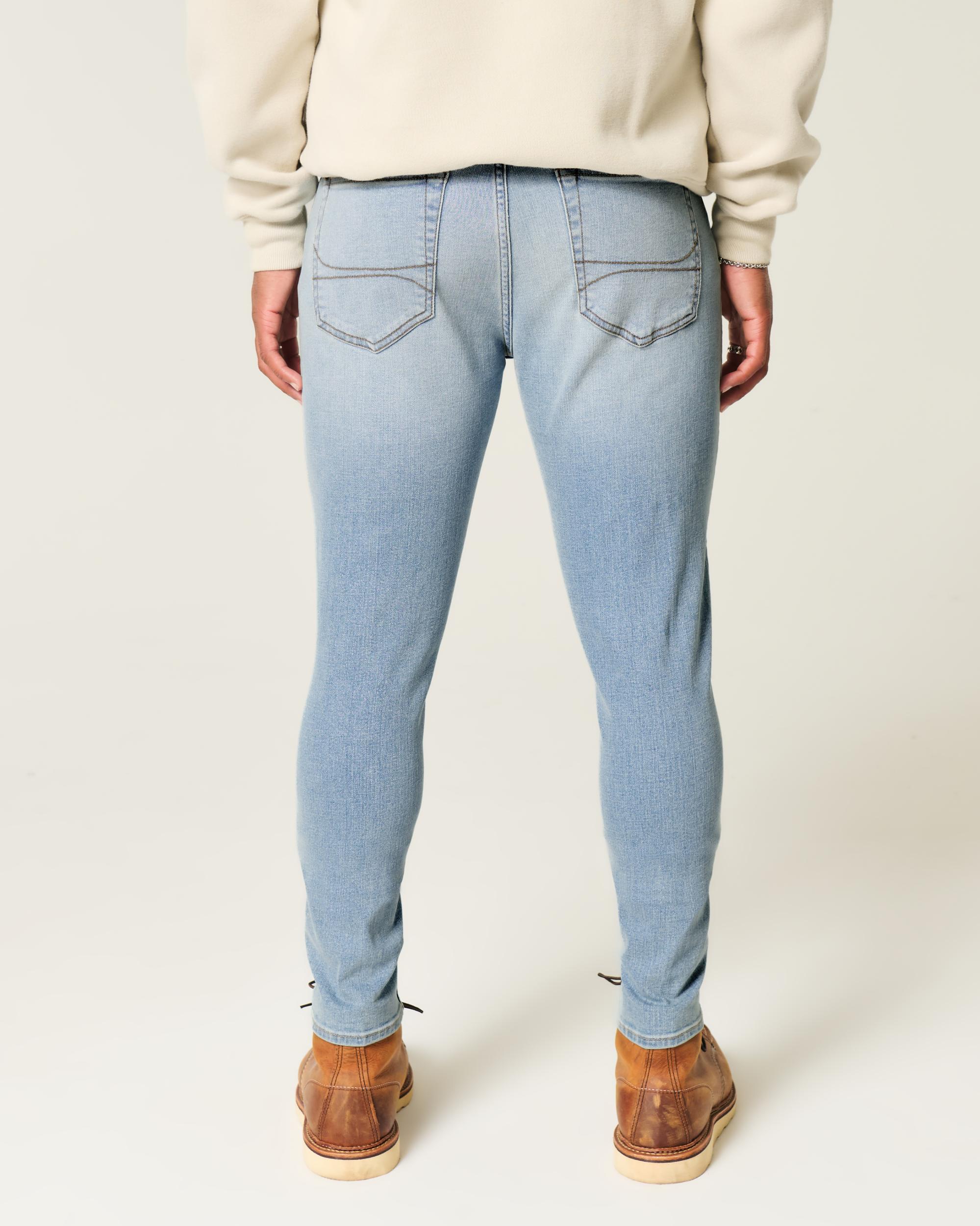 Light Wash Athletic Skinny Jeans Product Image