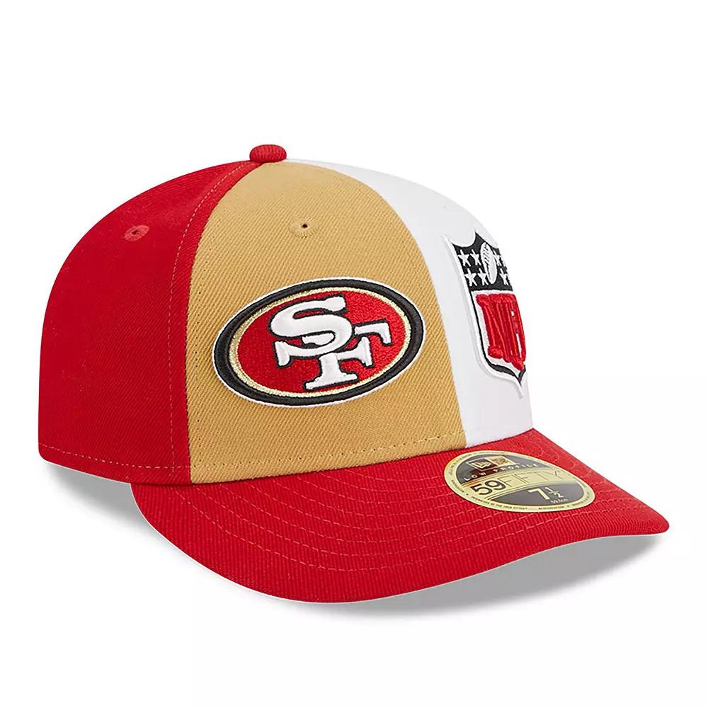 Men's New Era  Gold/Scarlet San Francisco 49ers 2023 Sideline Low Profile 59FIFTY Fitted Hat, Size: 7 5/8 Product Image