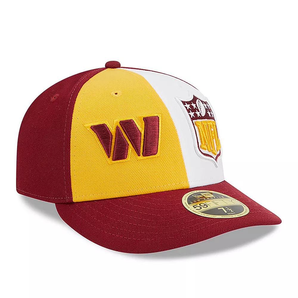 Men's New Era  Gold/Burgundy Washington Commanders 2023 Sideline Low Profile 59FIFTY Fitted Hat, Size: 7 1/4, Wft Gold Product Image