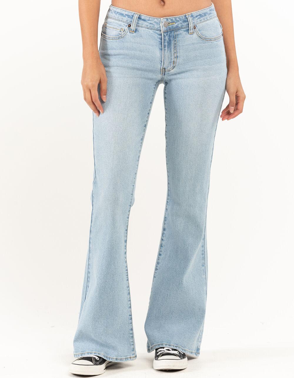 RSQ Womens Low Rise Flare Jeans - LIGHT WASH Product Image