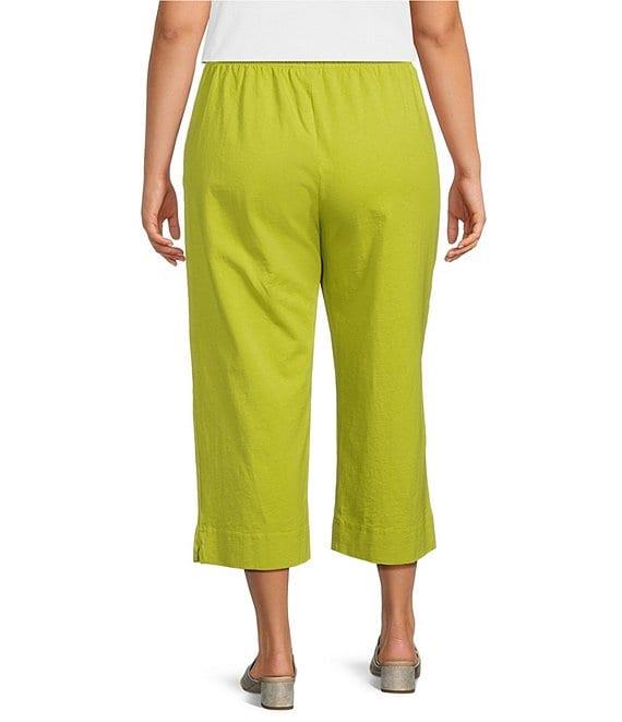 Bryn Walker Plus Size Cotton Jersey Pull-On Crop Pant Product Image