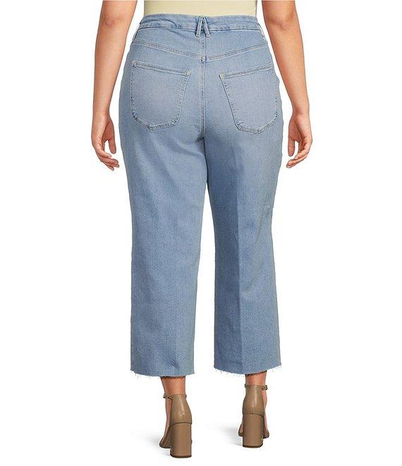 Good American Plus Good Waist Palazzo Light Compression High Rise Crop Jeans Product Image