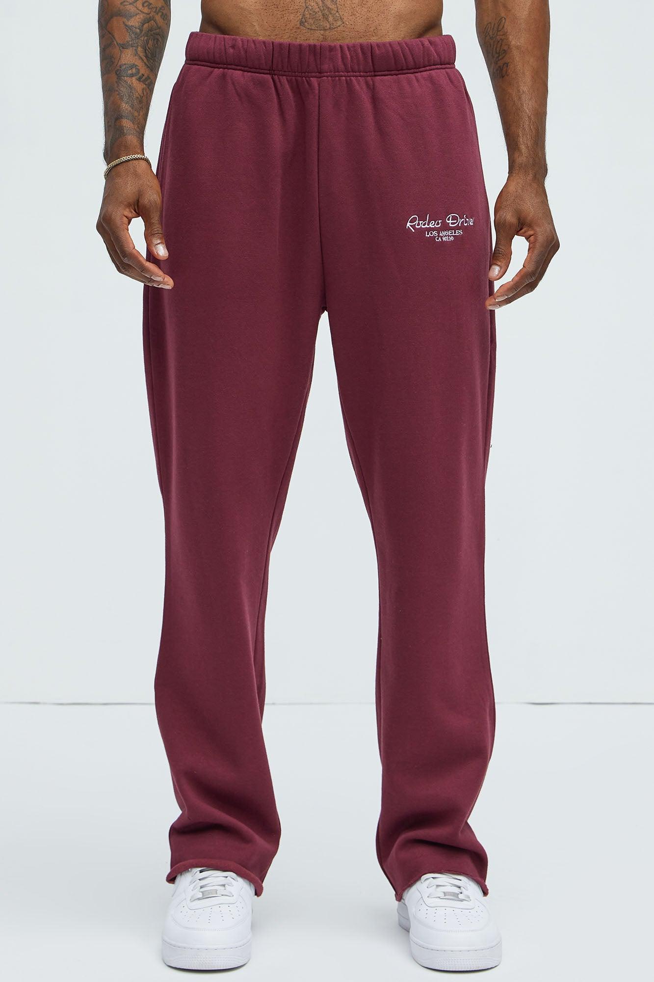 Rodeo Drive LA Sweatpants - Burgundy Product Image
