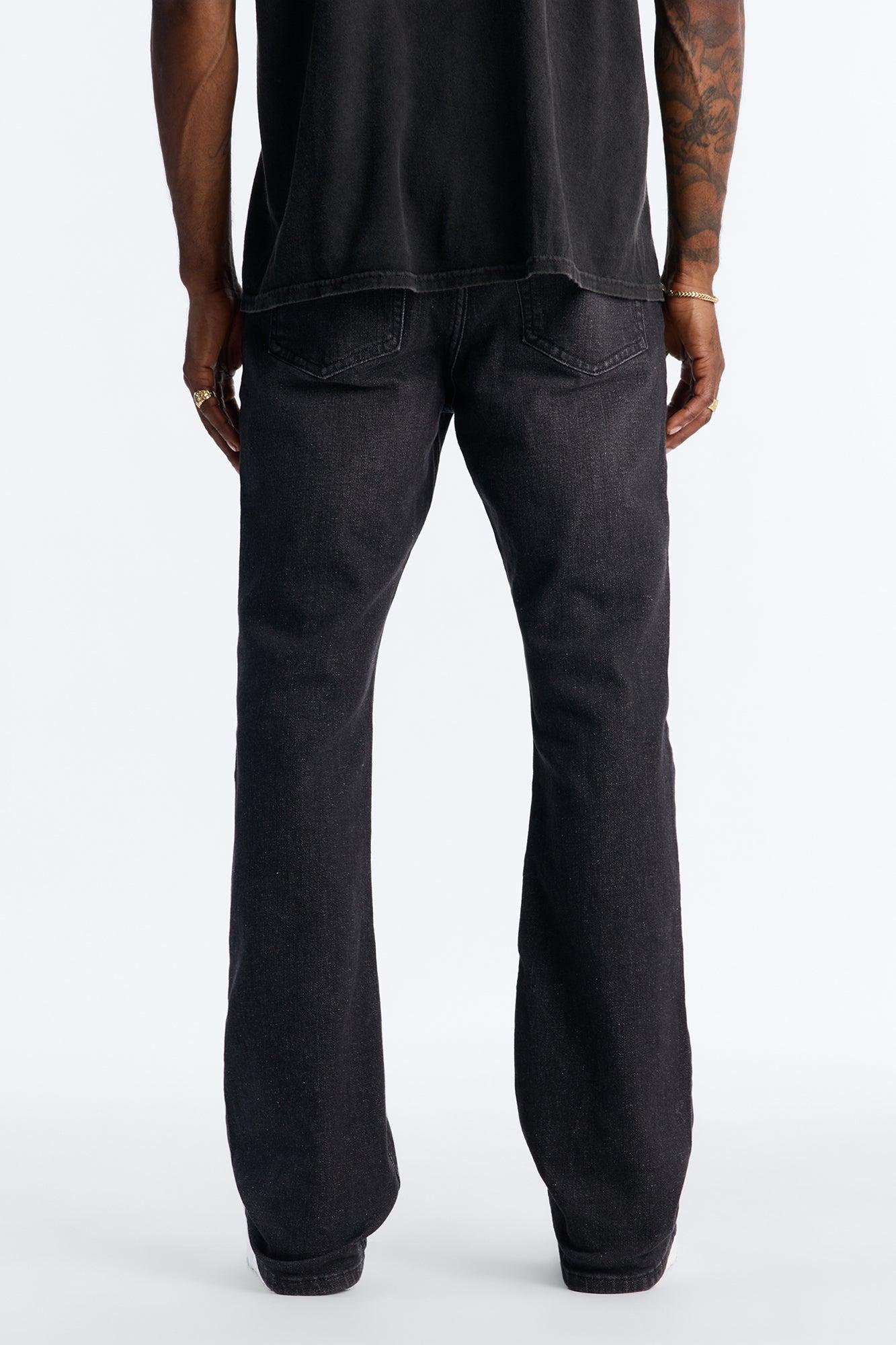 Essential Stacked Skinny Flare Stretch Jean - Black Wash Male Product Image
