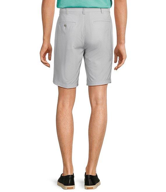 Roundtree & Yorke Performance Classic Fit Flat Front 9#double; Tonal Geo Printed Shorts Product Image
