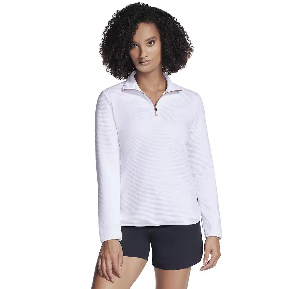 Women's Skechers® Go Walk® Ottoman Cozy Fit 1/4 Zip Pullover,  Product Image