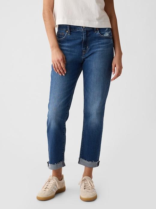 Mid Rise Girlfriend Jeans Product Image