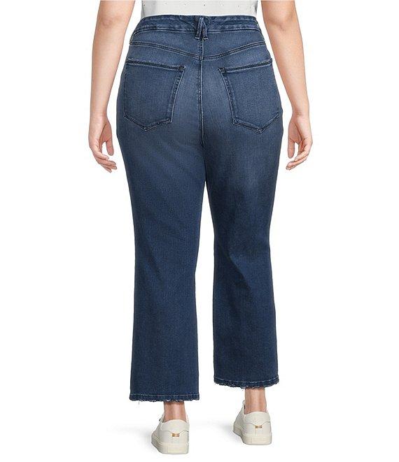 Good American Plus Soft Tech Good Legs Mid Rise Cropped Mini Boot Jeans Product Image