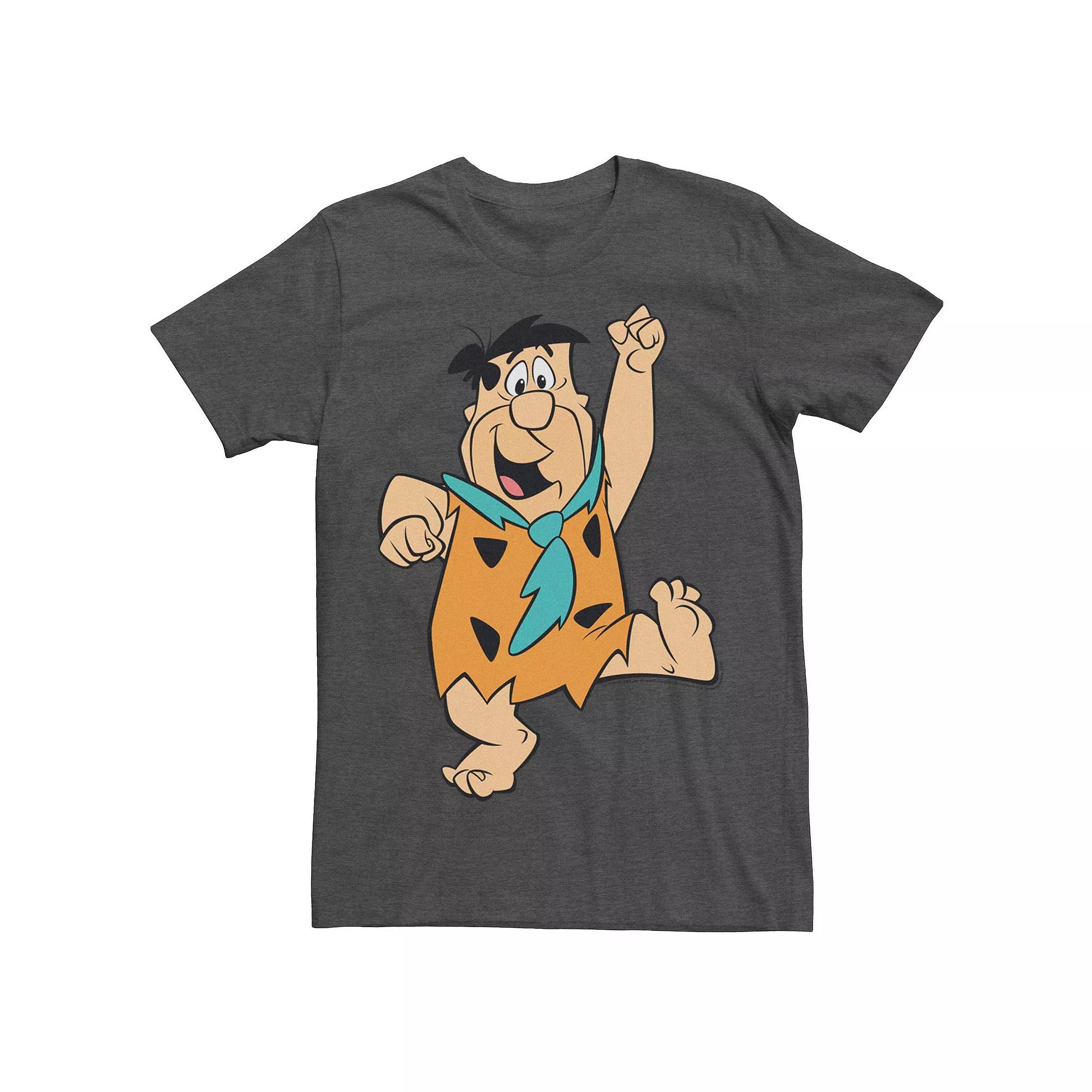 Men's Flinstones Big Solo Fred Poster Tee, Size: XXL, Grey Heather Product Image