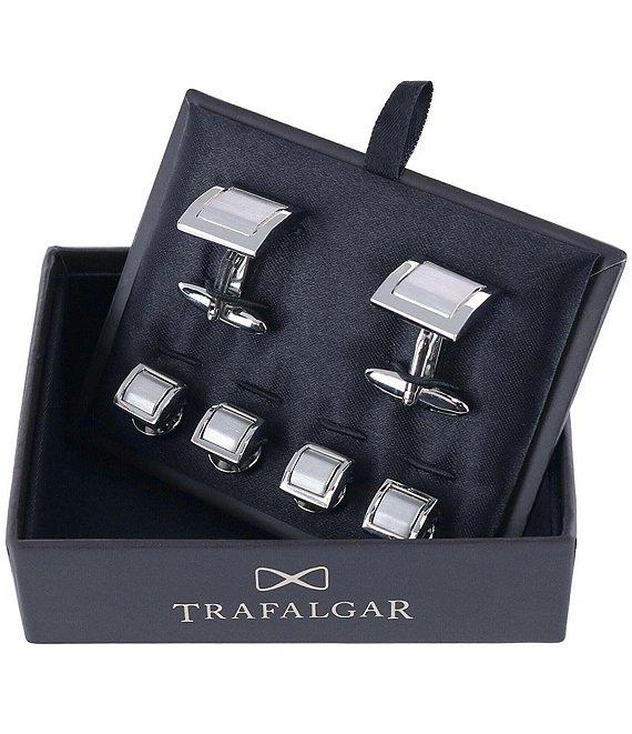 Trafalgar Plaza Square Formal Cuffs & Studs 6-Piece Set Product Image