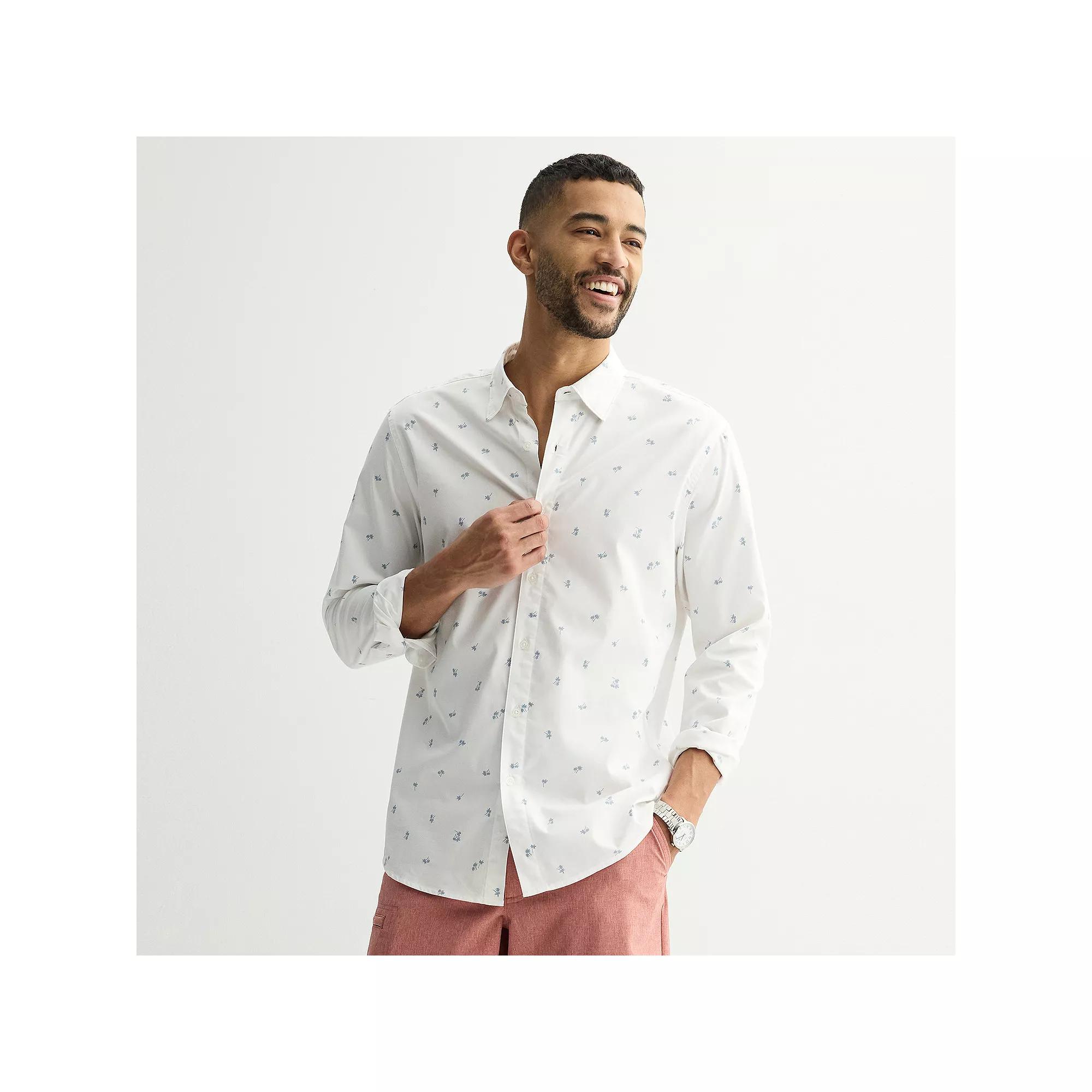 Men's Sonoma Goods For Life® Long Sleeve Performance Button-Down Shirt,  Product Image