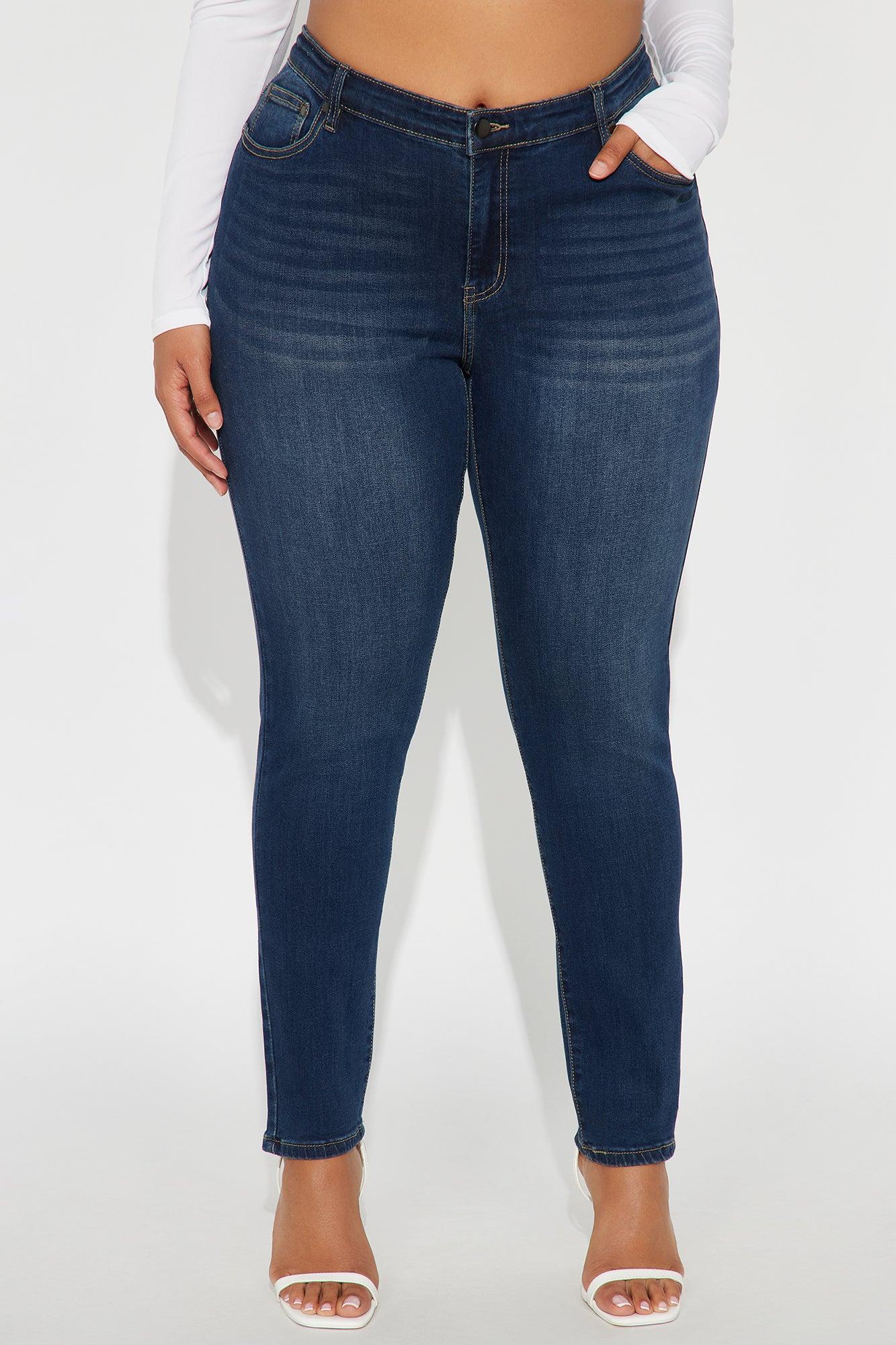 Forever Fitting Mid Rise Skinny Jeans - Dark Wash Female Product Image