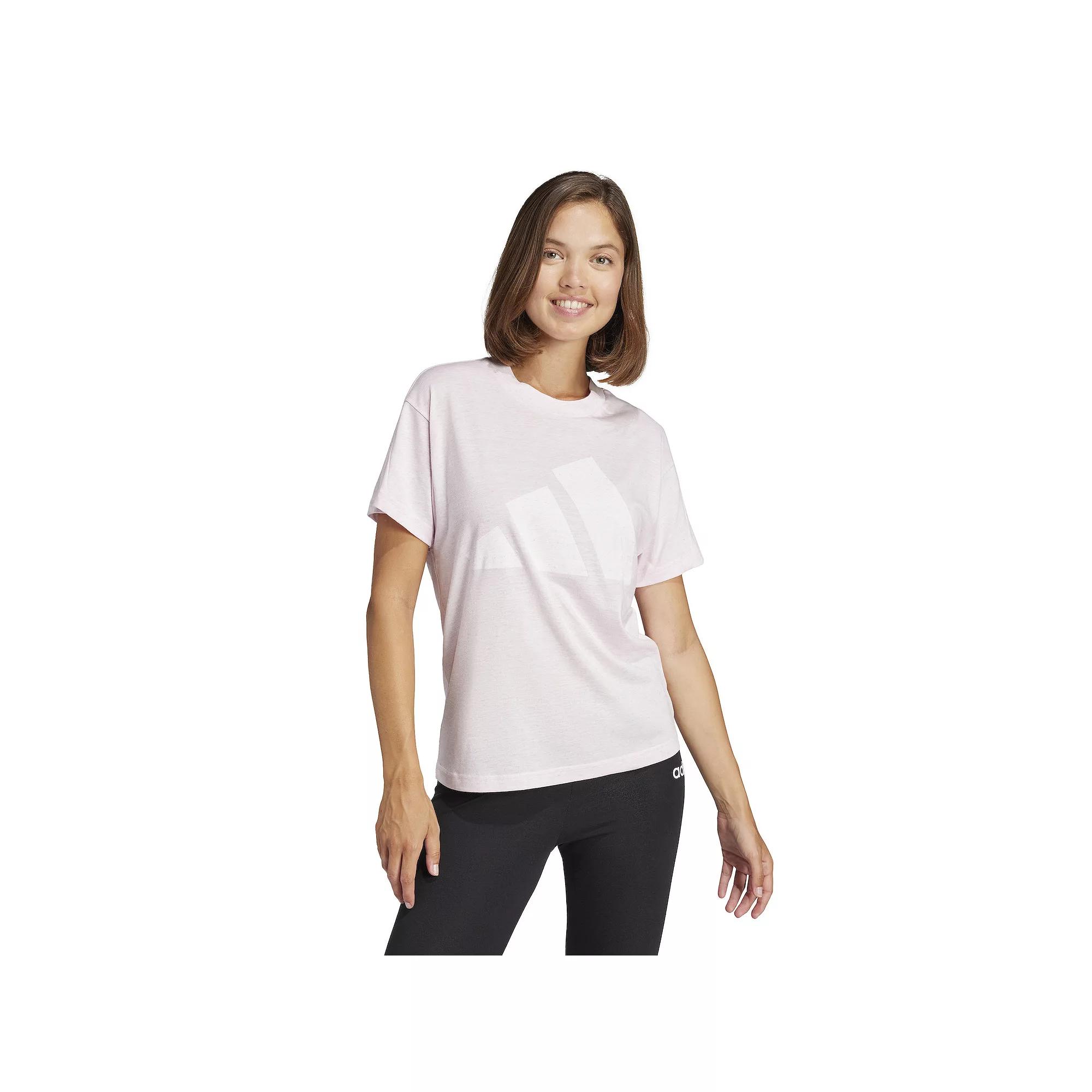Women's adidas Future Icons Winners 3.0 Tee, Size: Large, Clear Pink Product Image
