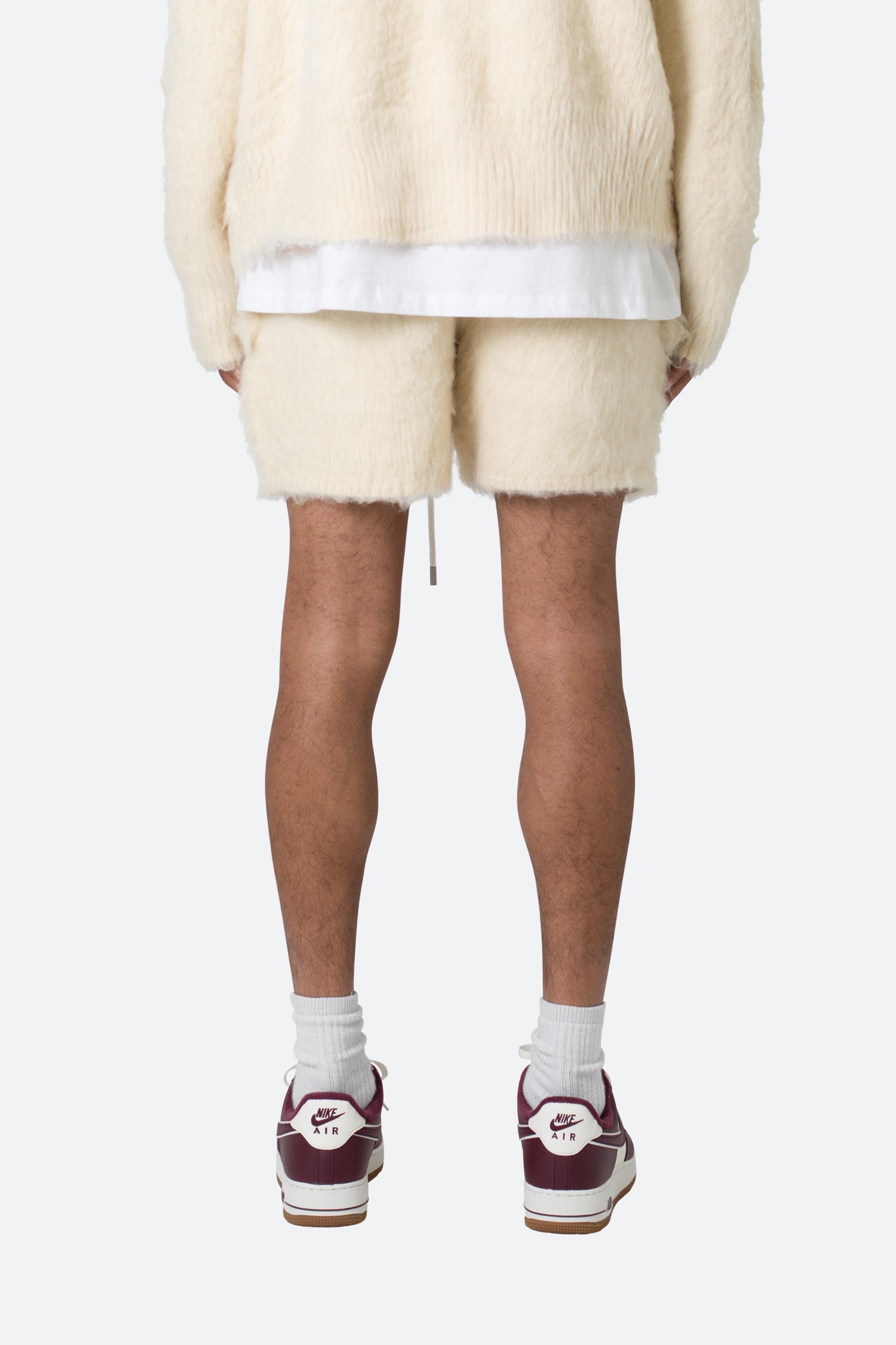 Fuzzy Sweatshorts - Off White Product Image