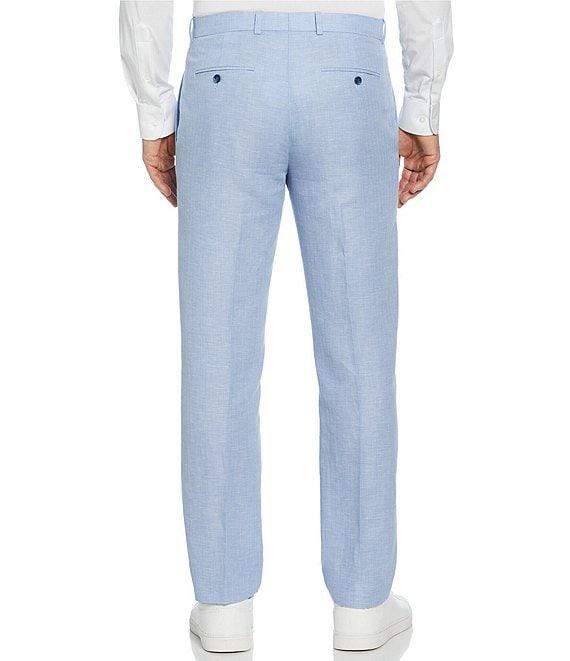 Perry Ellis Flat Front Herringbone Suit Separates Linen Blend Pants Product Image