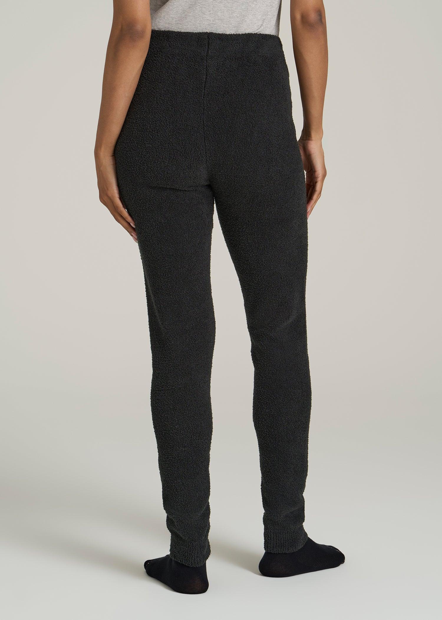 Chenille Leggings for Tall Women in Black Female Product Image