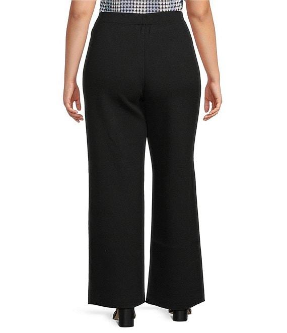 Lucy Paris Plus Size Double Knit Wide Leg Pants Product Image