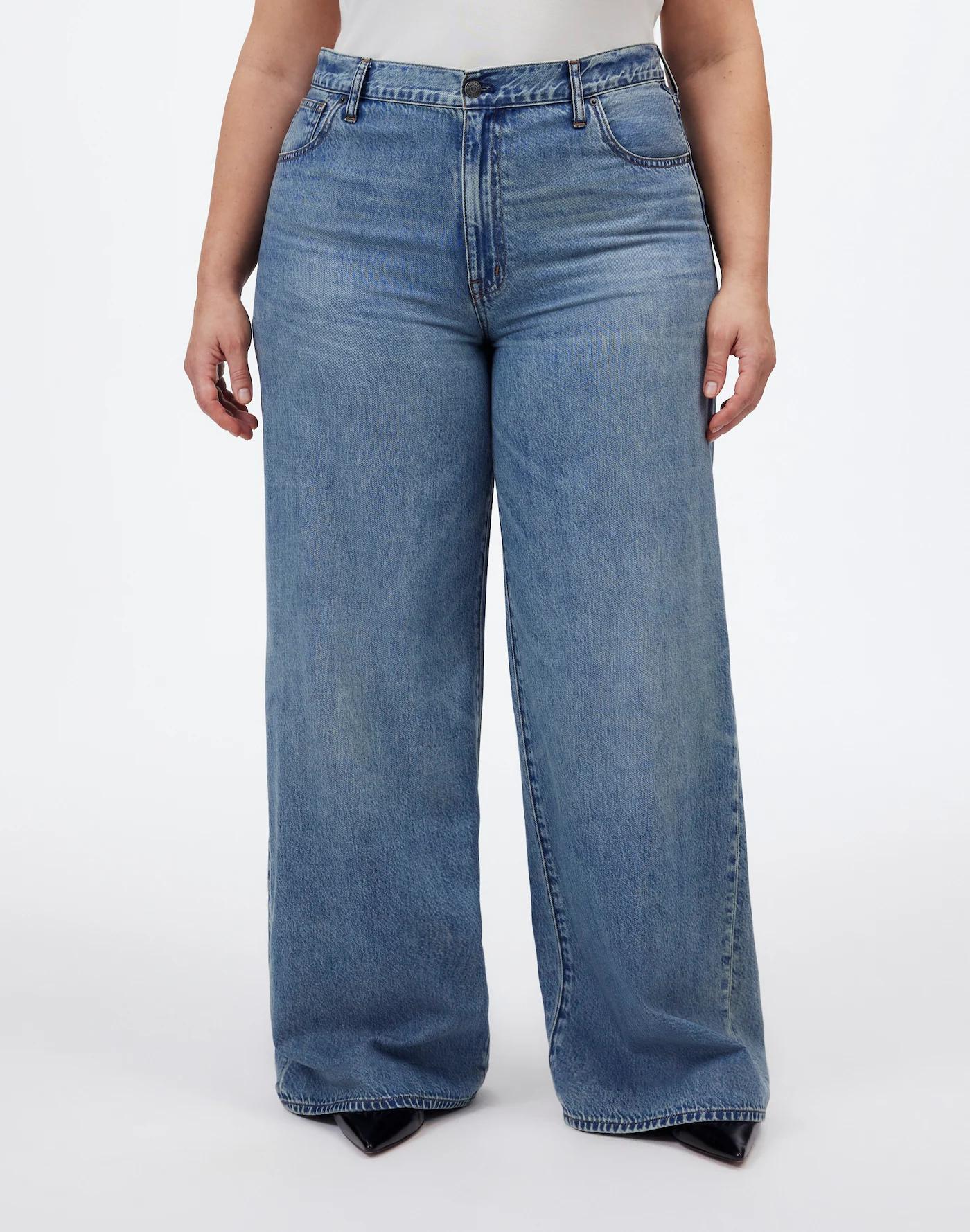 Plus Superwide-Leg Jeans in Billings Wash Product Image