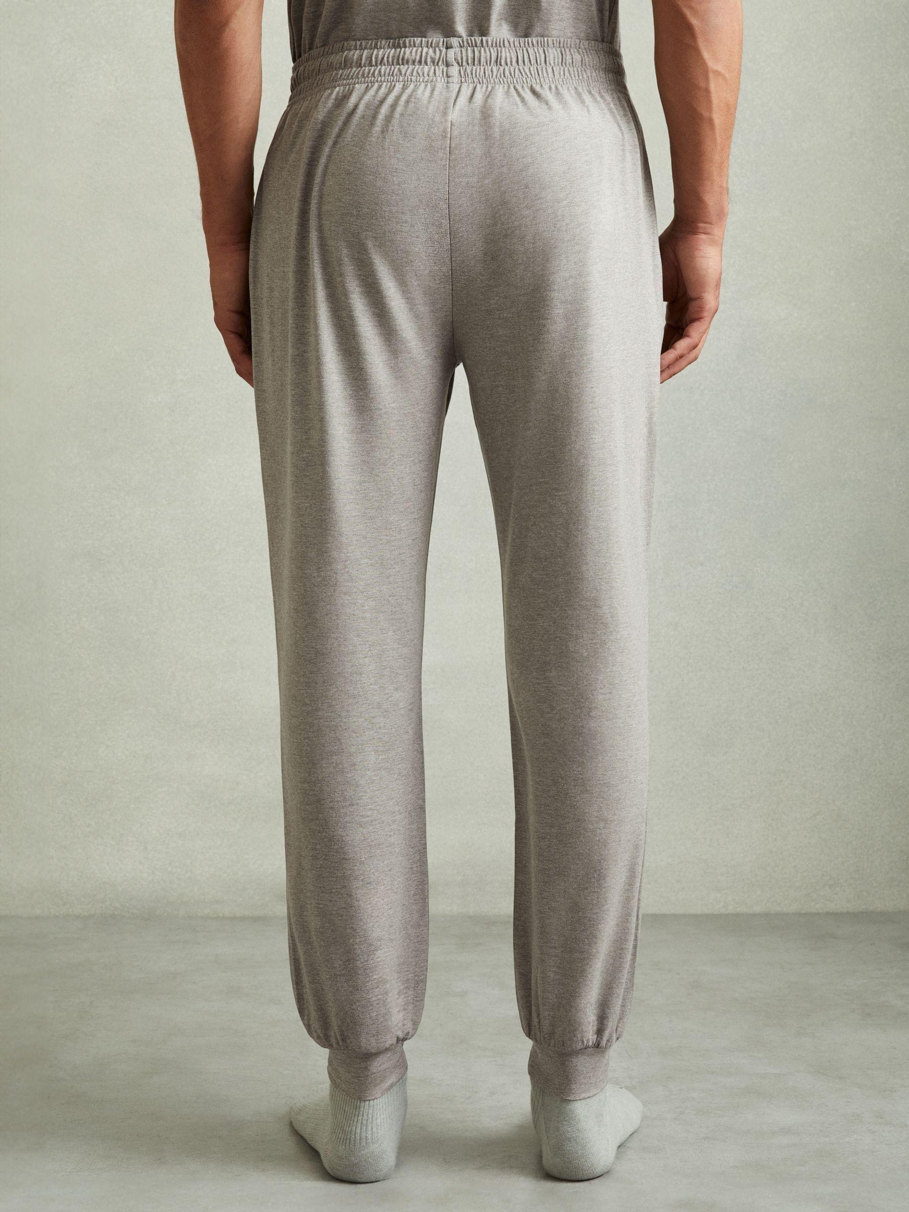 Tapered Stretch-Jersey Joggers in Grey Melange Product Image