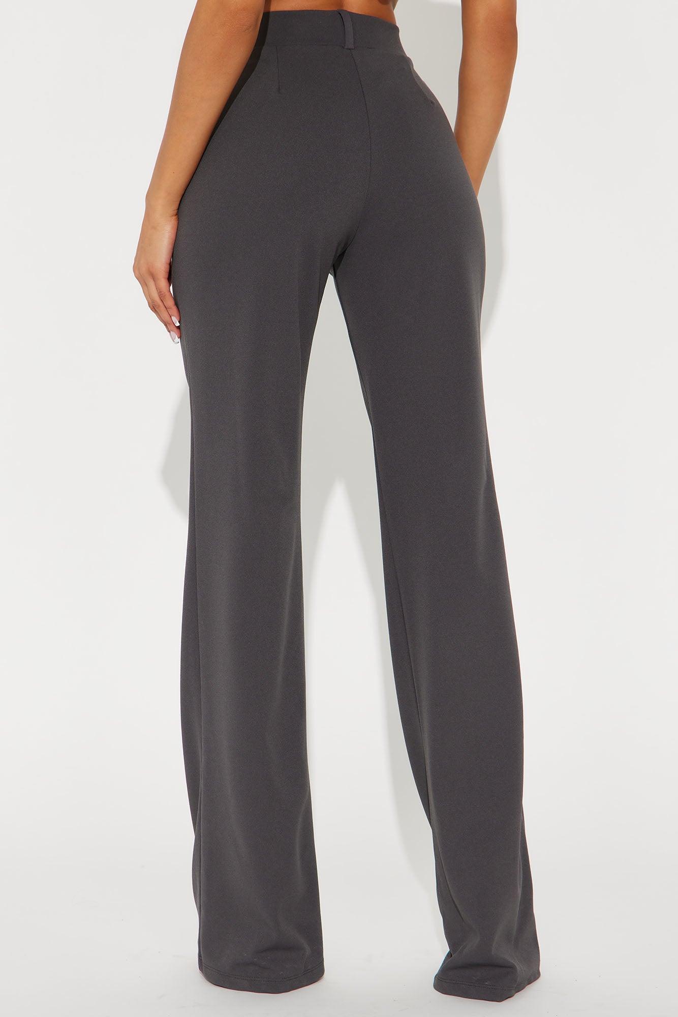 Tall Heidi Wide Leg Trouser Pant - Charcoal Product Image
