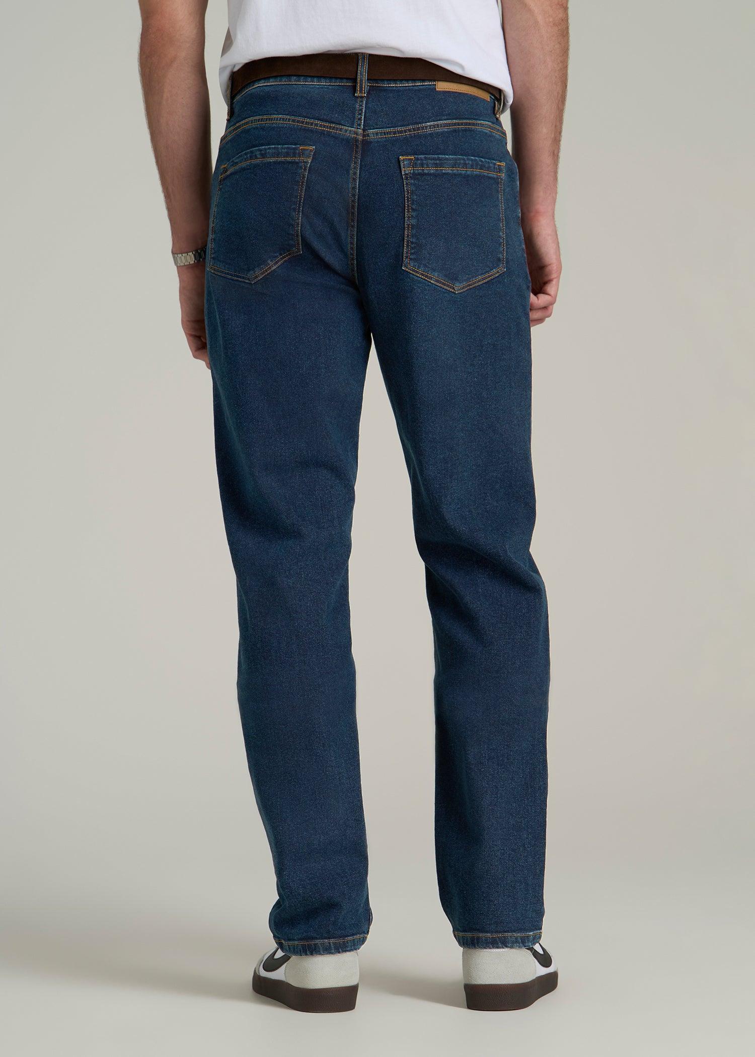A.T. Basics Men's J1 Straight Fit Jeans for Tall Men in Charged Blue Male Product Image