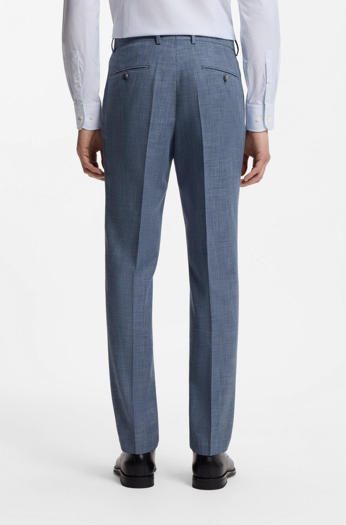 Two-piece slim-fit suit in cotton and virgin wool Product Image