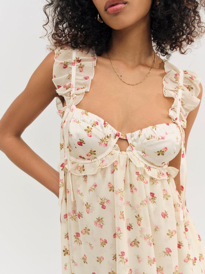 Poppy Mini Dress — White Product Image