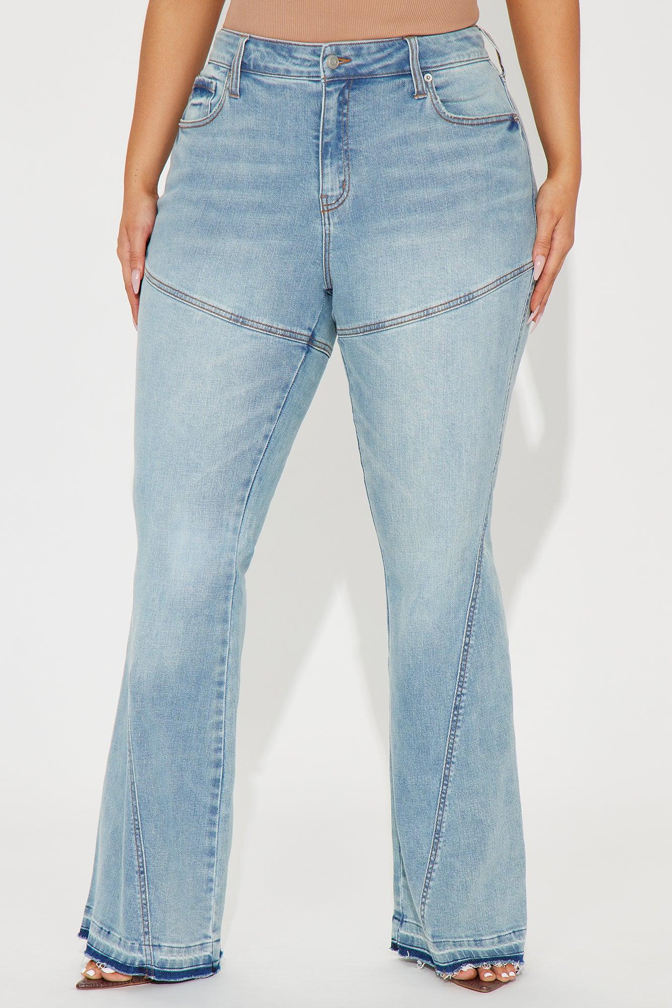 Marguerite Stretch Flare Jeans - Light Wash Product Image