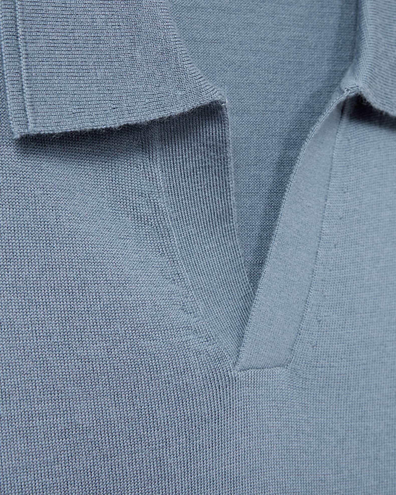 Men's Duchie Merino Wool Open Collar Polo Shirt Product Image