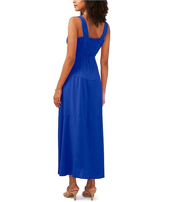 Vince Camuto Square Neck Sleeveless Shift Maxi Dress Product Image
