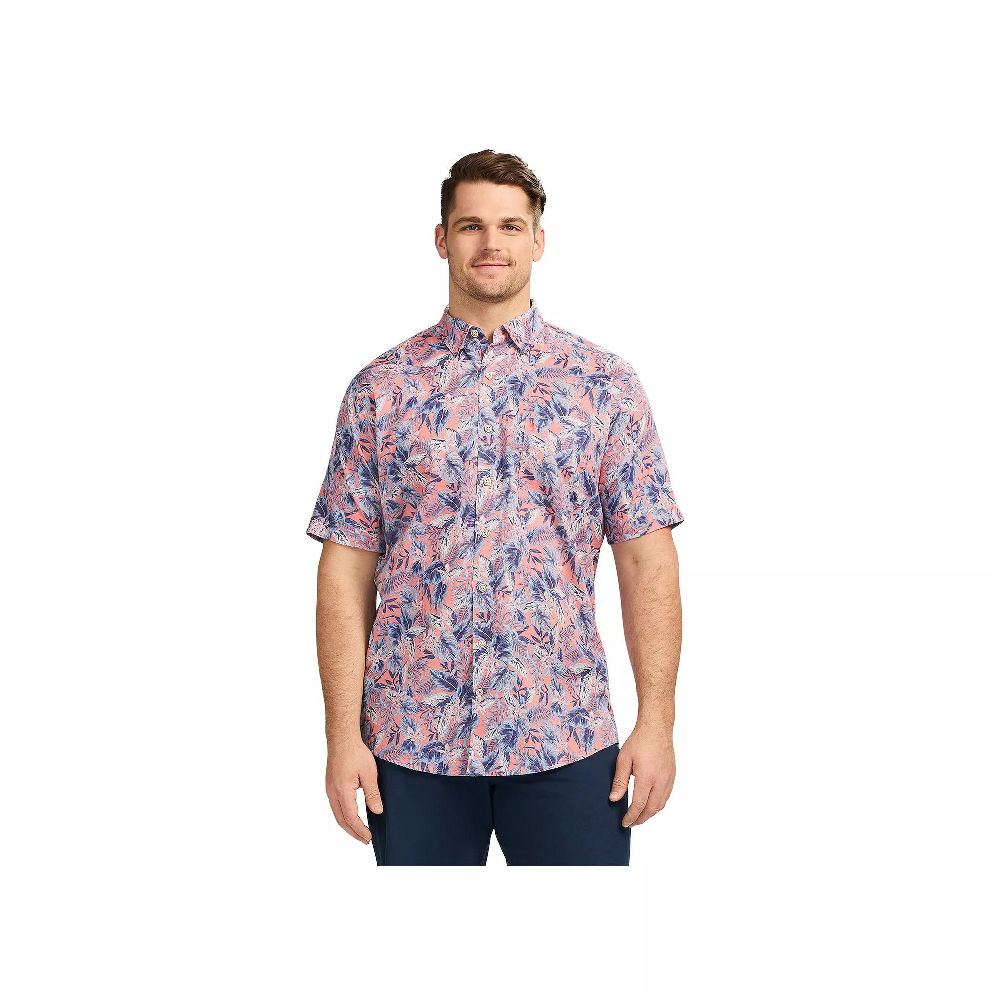 Big & Tall IZOD Dockside Short Sleeve Chambray, Men's,  Product Image