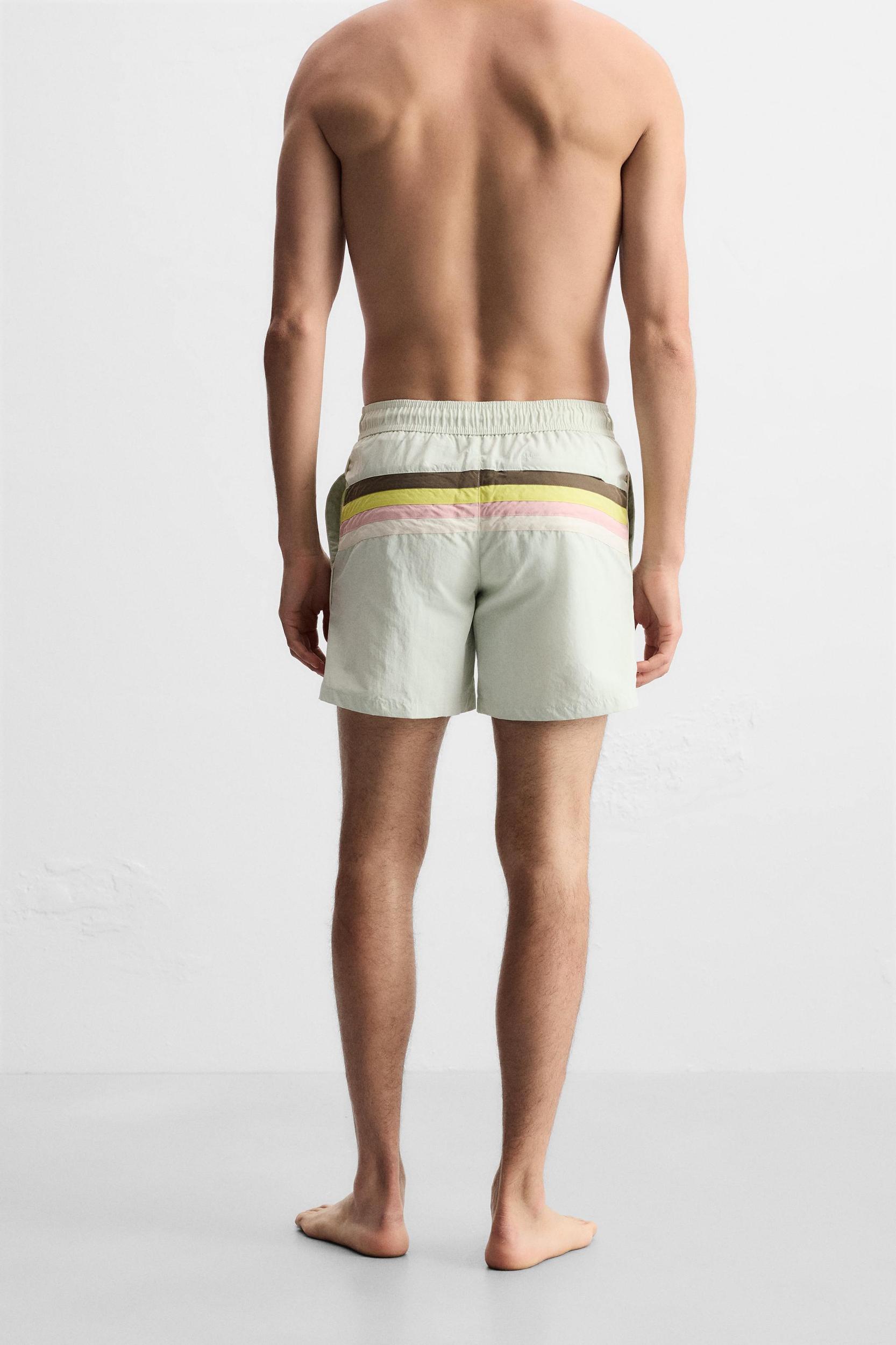 CONTRAST BANDS MID-LENGTH SWIMSUIT Product Image