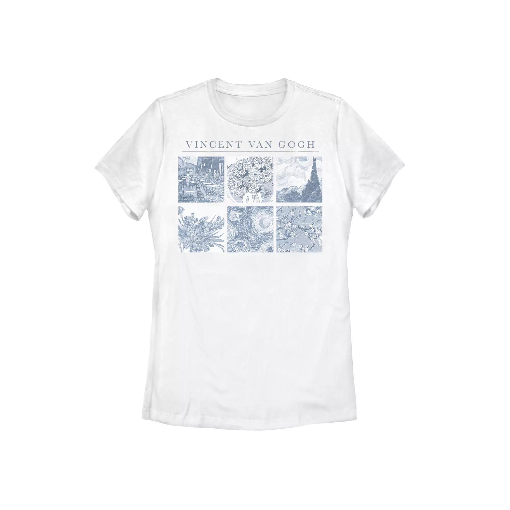 Juniors' Trendy Vincent van Gogh Blue Panels Tee, Girl's,  Product Image