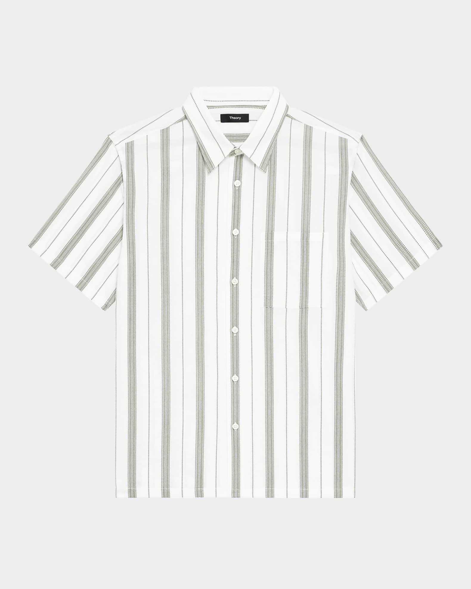 Men's Summer Dobby Stripe Short-Sleeve Shirt Product Image