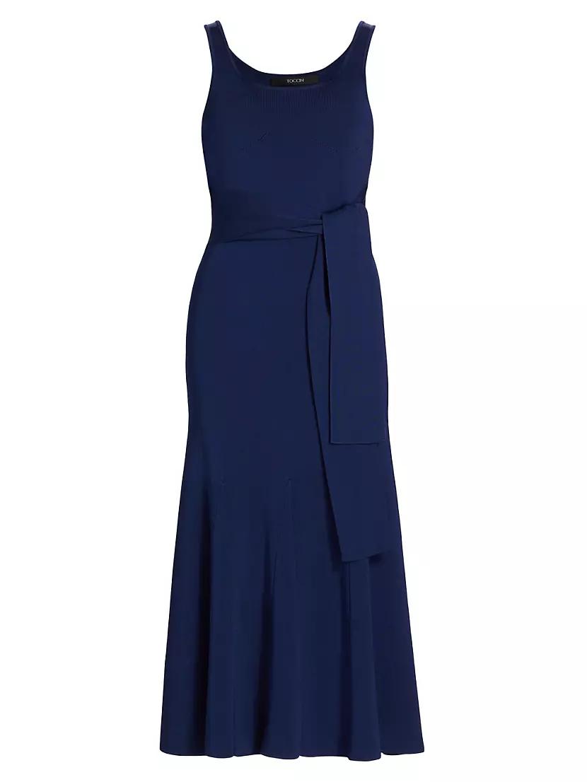 Womens Jacqueline Godet Tie-Front Dress Product Image