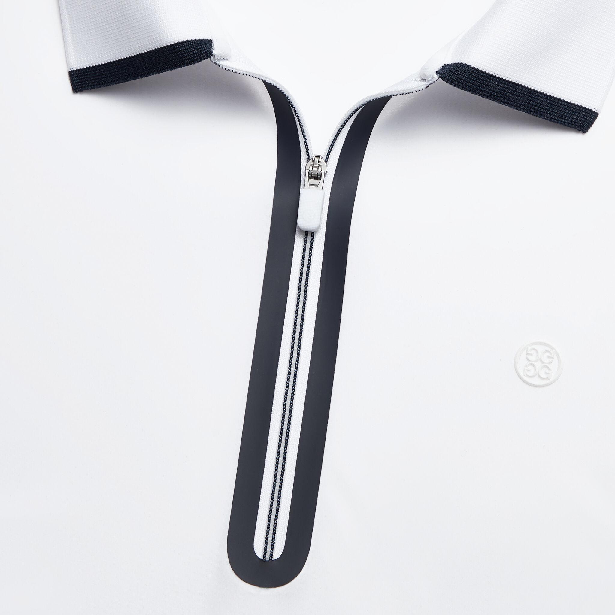 LIGHTWEIGHT WARP KNIT QUARTER ZIP POLO Product Image