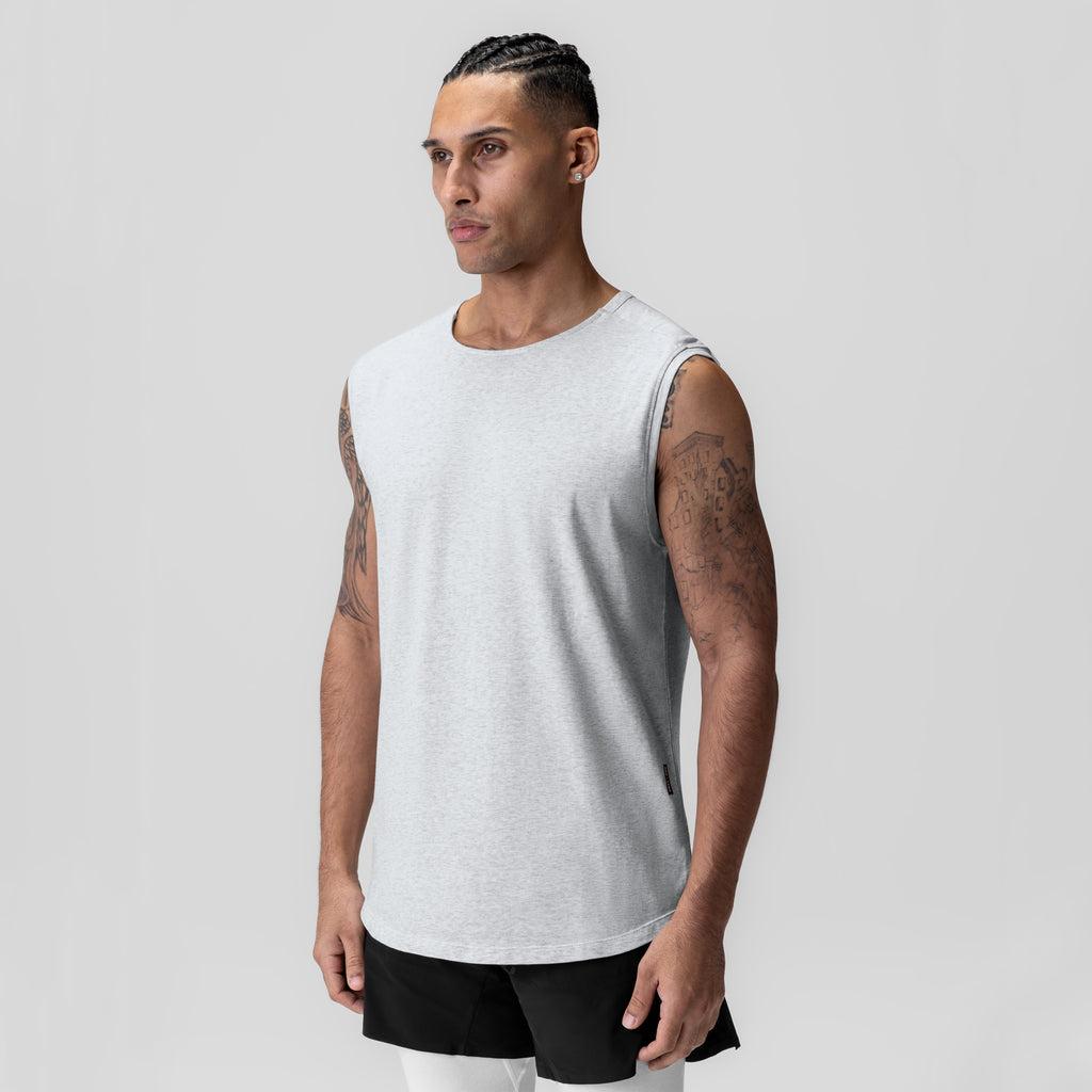 1060. Creora® Cotton Modal Cutoff Tank - Heather Grey Product Image