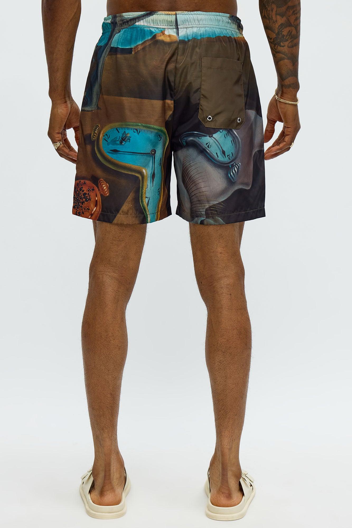 Salvador Dali Memory Printed Swim Trunk - Multi Color Product Image