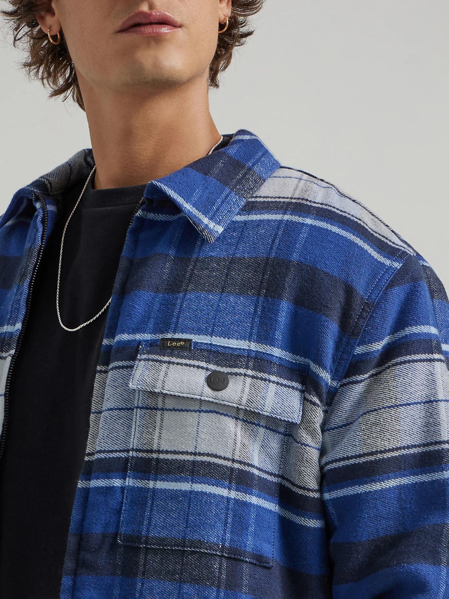 Men's Sherpa Lined Flannel Overshirt | Men's Tops & Tees | Lee® Product Image