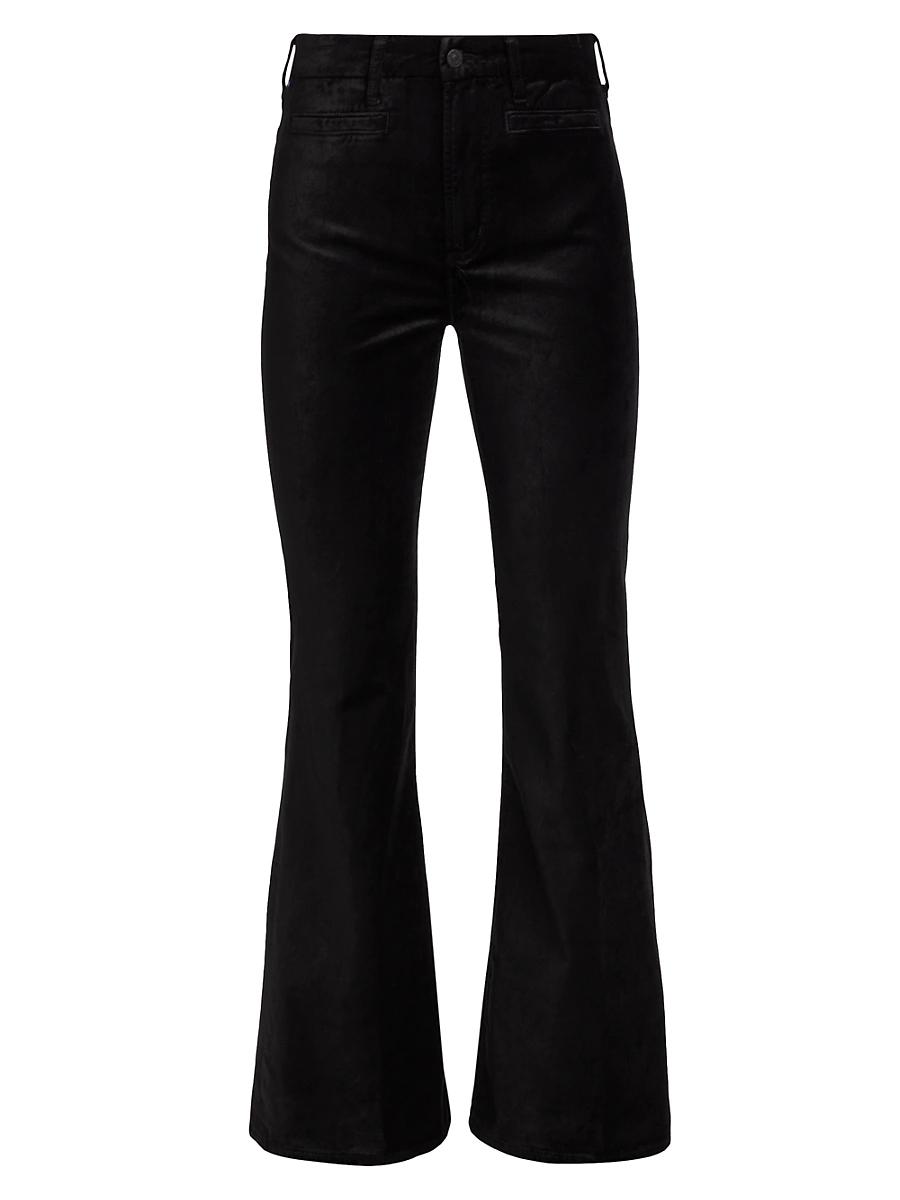 Womens Lilah Flared Velvet Pants Product Image
