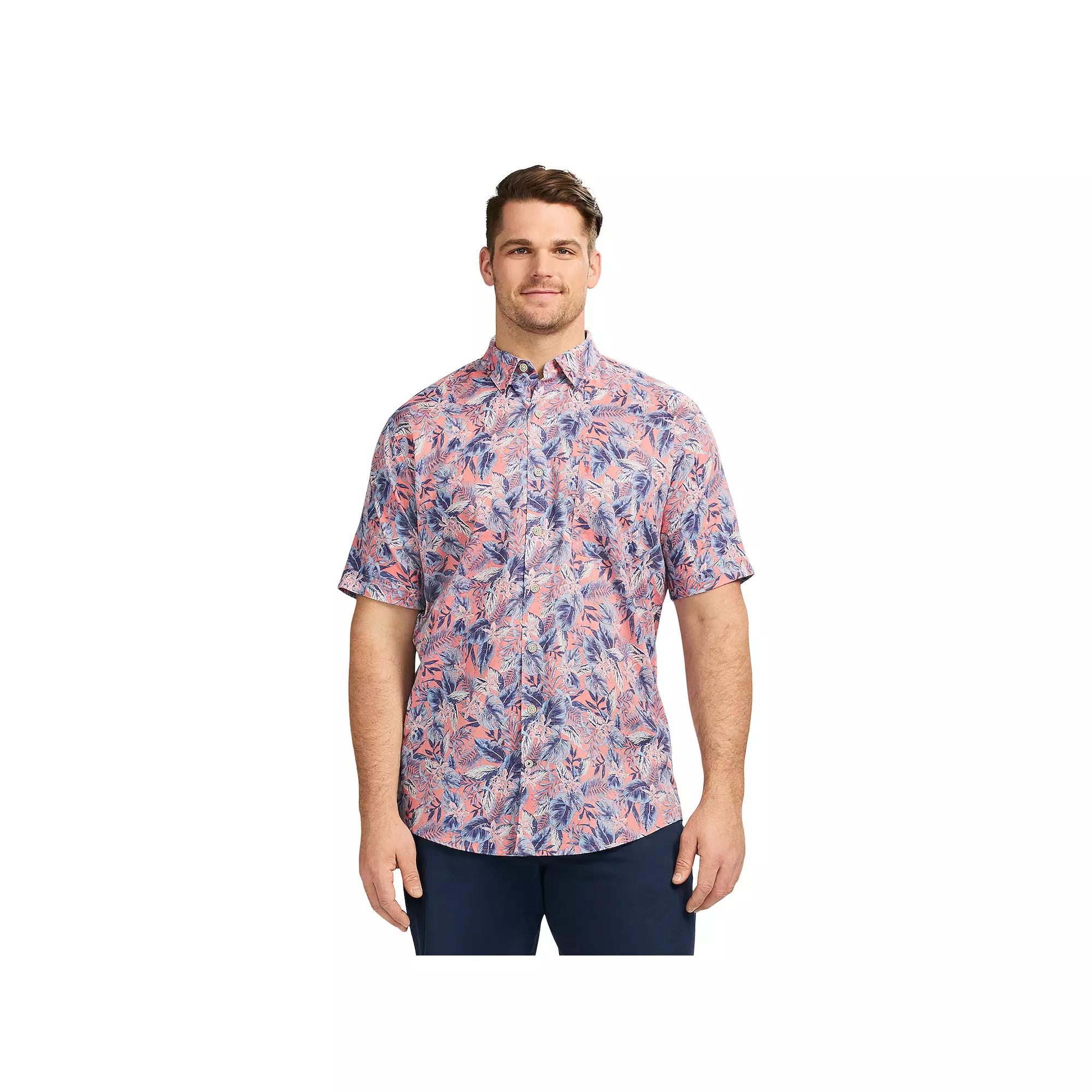 Big & Tall IZOD Dockside Short Sleeve Chambray, Men's,  Product Image