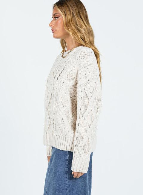 Anaya Oversized Sweater Beige Product Image
