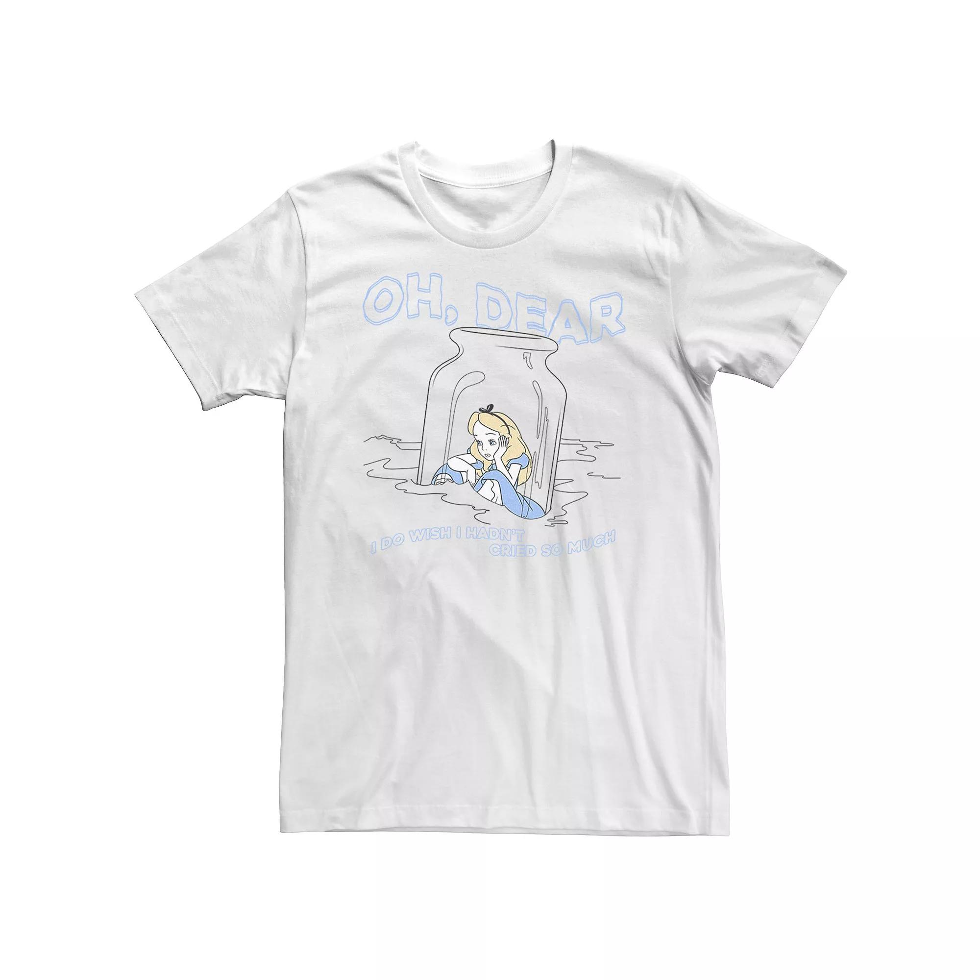 Big & Tall Disney Alice In Wonderland I Do Wish I Hadn't Cried So Much Tee, Men's, Size: XXL Tall, White Product Image