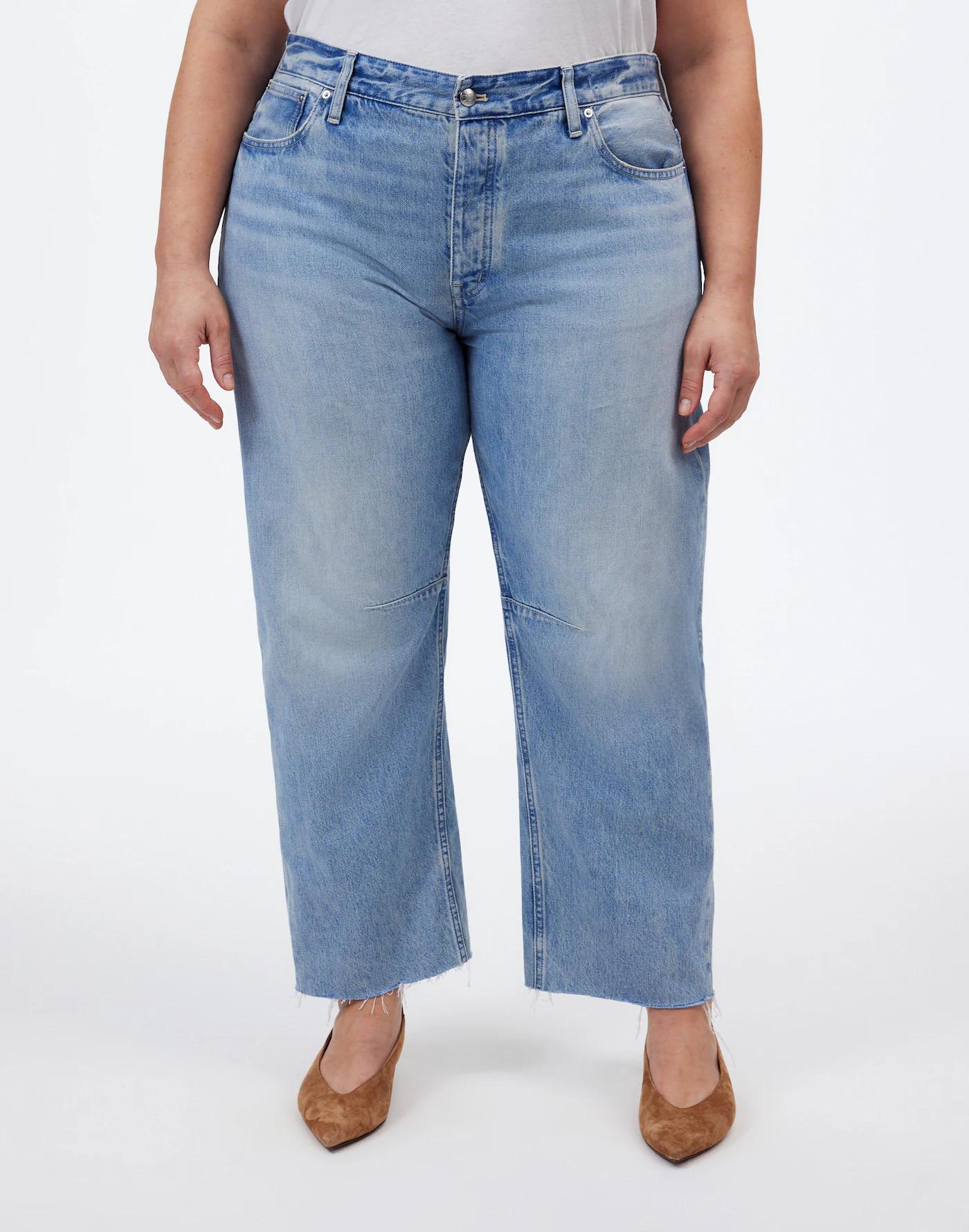 The Plus Darted Barrel-Leg Jean in Edmonson Wash Product Image